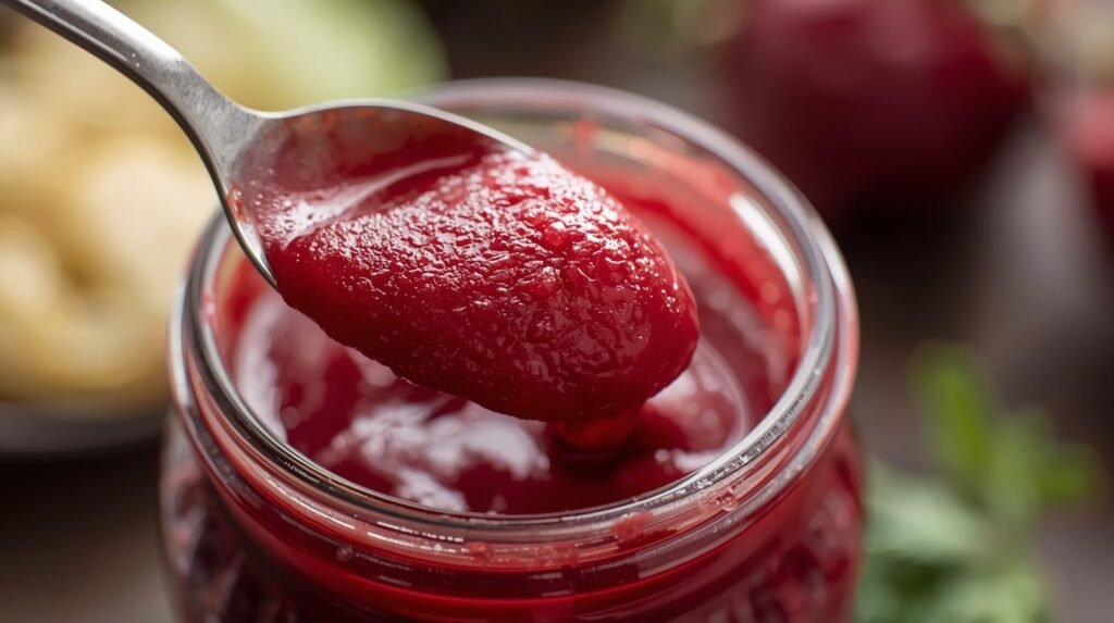 ketchup de beterraba saudável para crianças