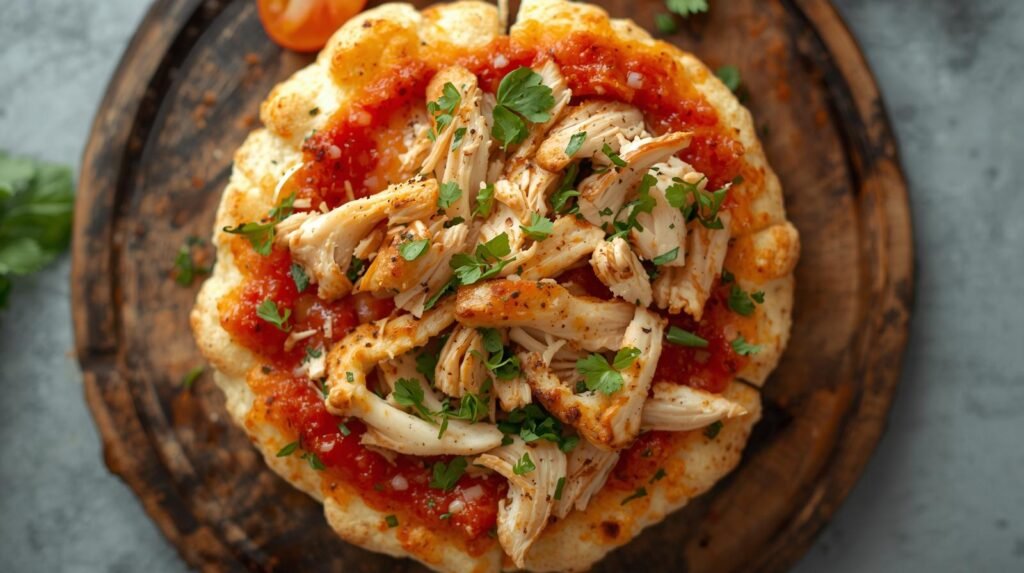 mini pizza de couve flor saudável para crianças