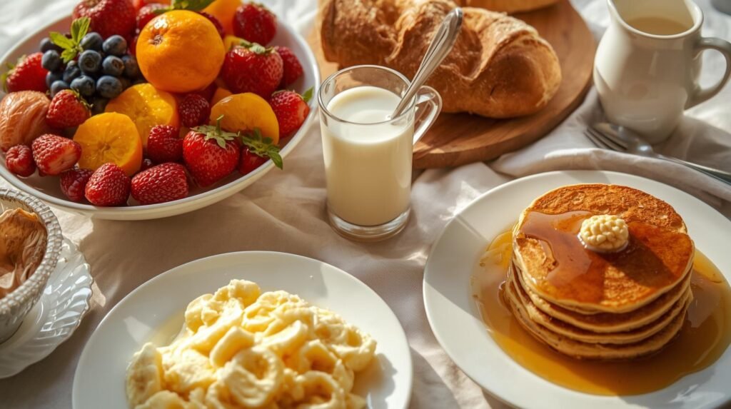 alimentos saudáveis café da manhã criancas
