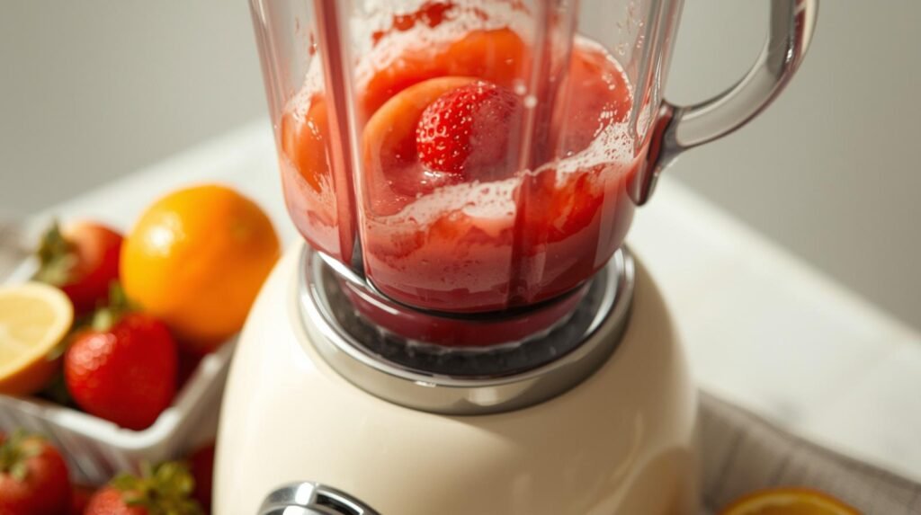 preparo de suco natural caseiro no liquidificador