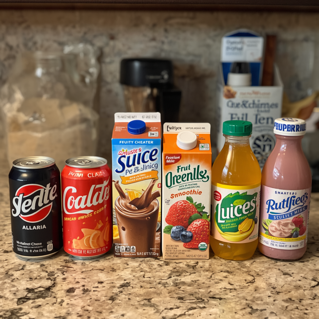refrigerante e bebidas açucaradas infantis