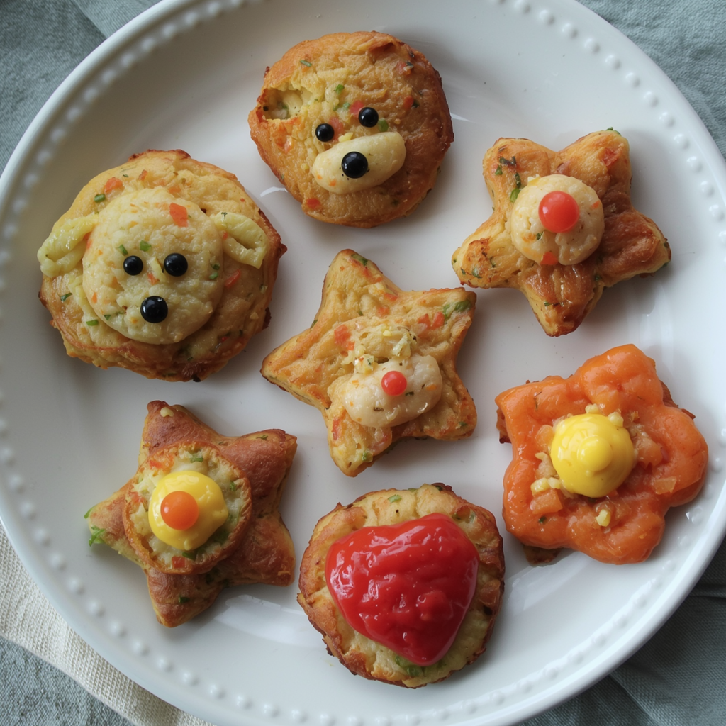 bolinhos assados de legumes para crianças